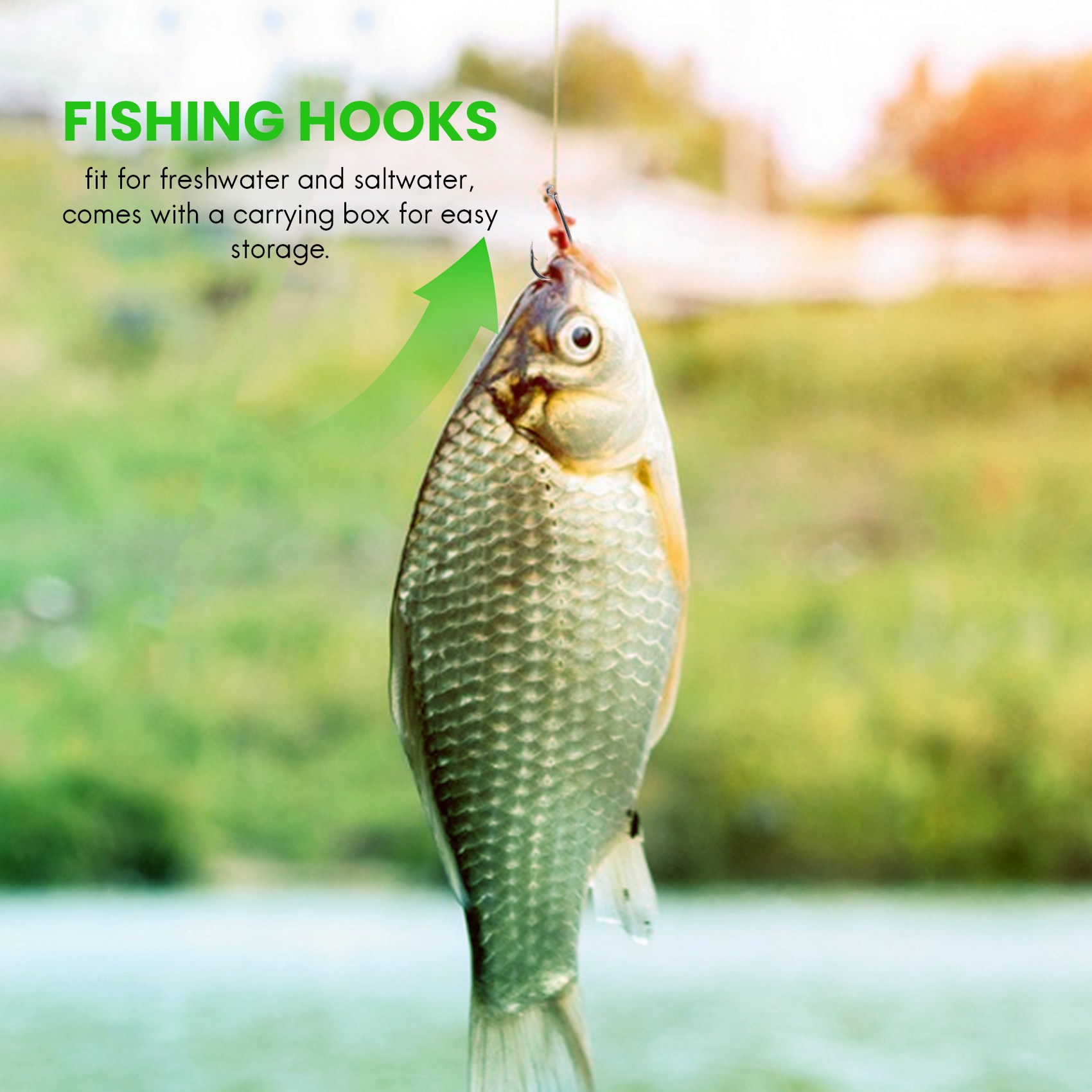 Fishing Hook Box - Neu eingetroffen: 500 Stück/Set in verschiedenen