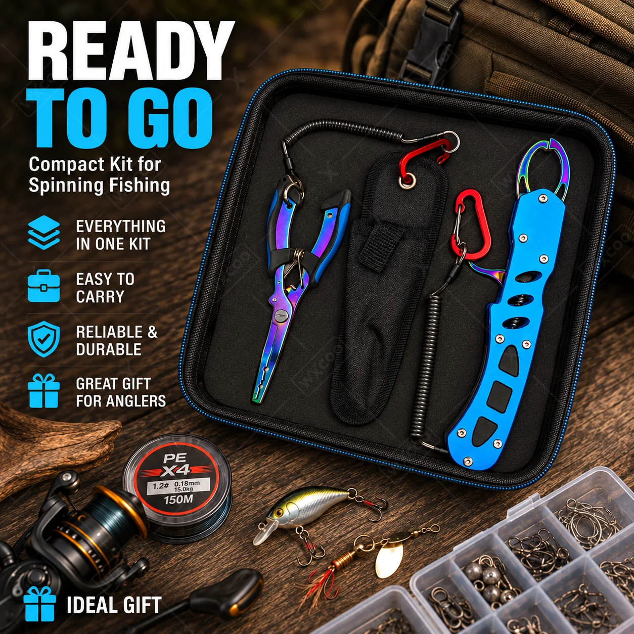 Blaue, mit Titan beschichtete  – Fishing Hook Remover Bewertung und Preis